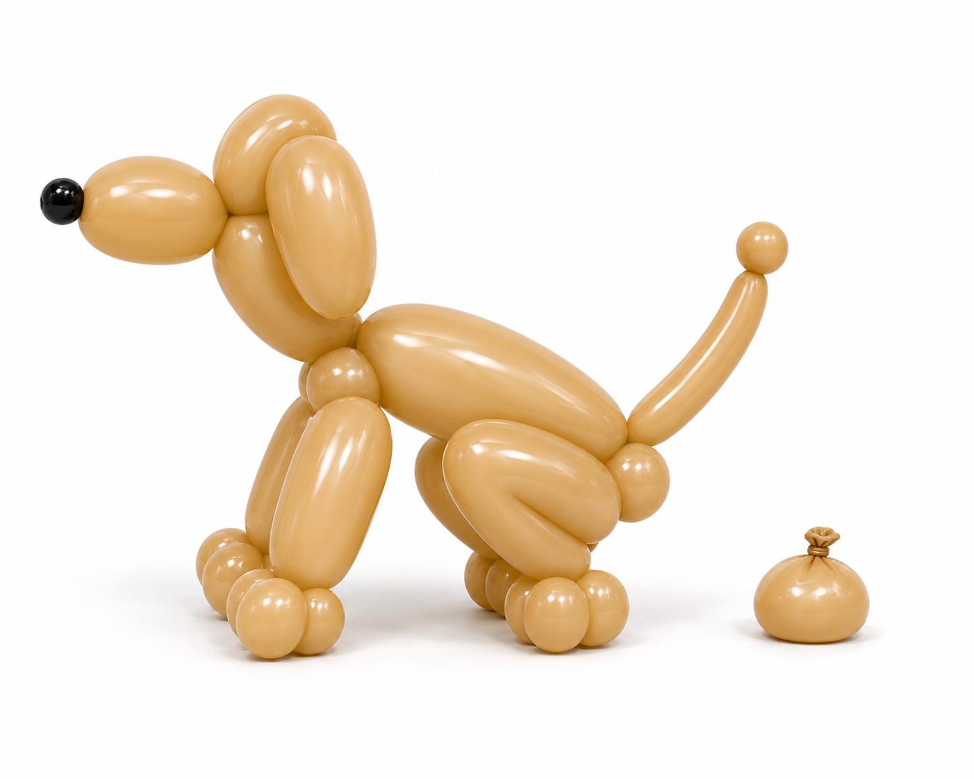 Balloon Dog Pooping Figurine | 3D Printed Dog Decor & Gift